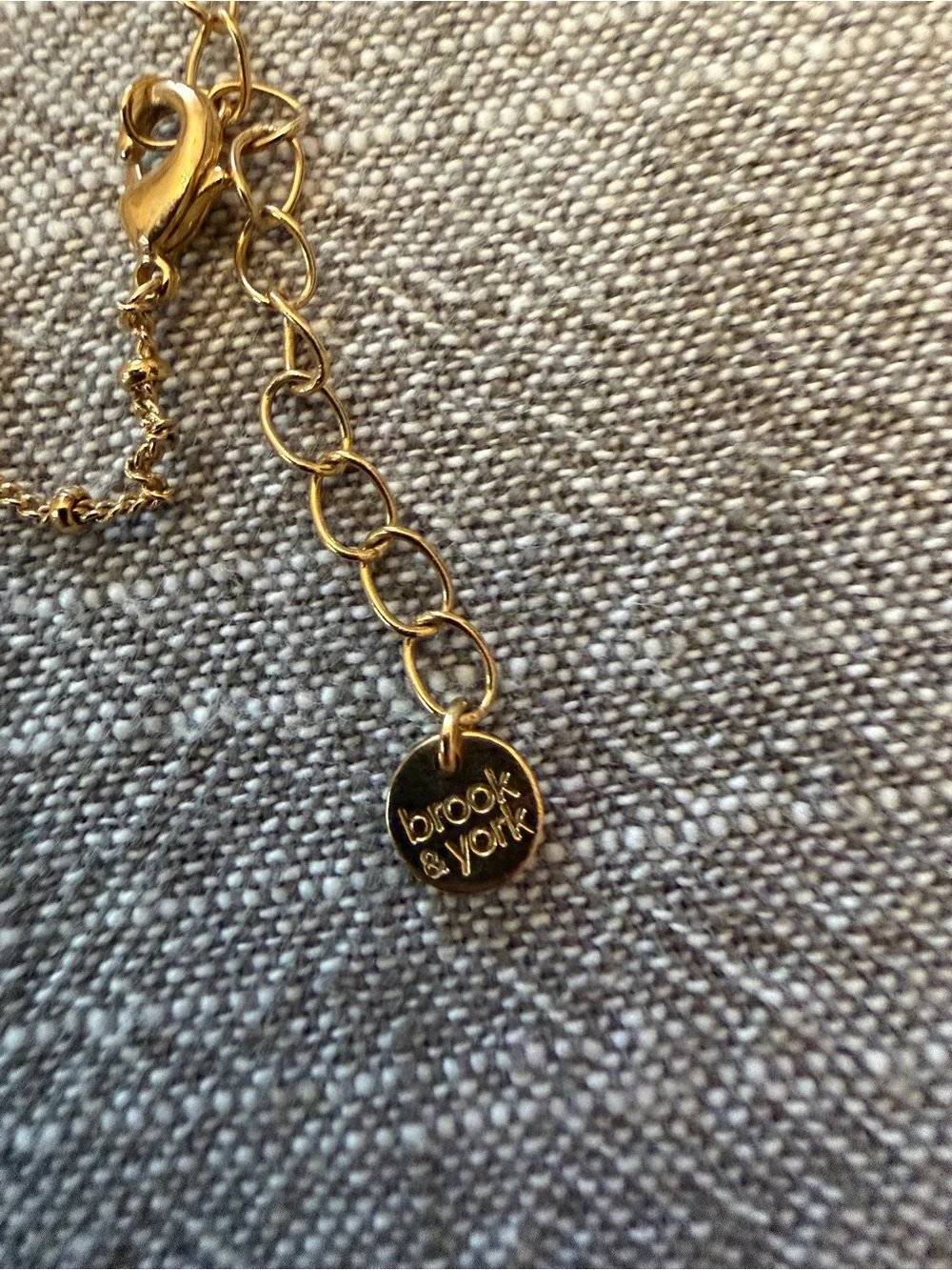 Vintage Gold Filled Chain Necklace with Turquoise Charm and C charm - Picture 8 of 8